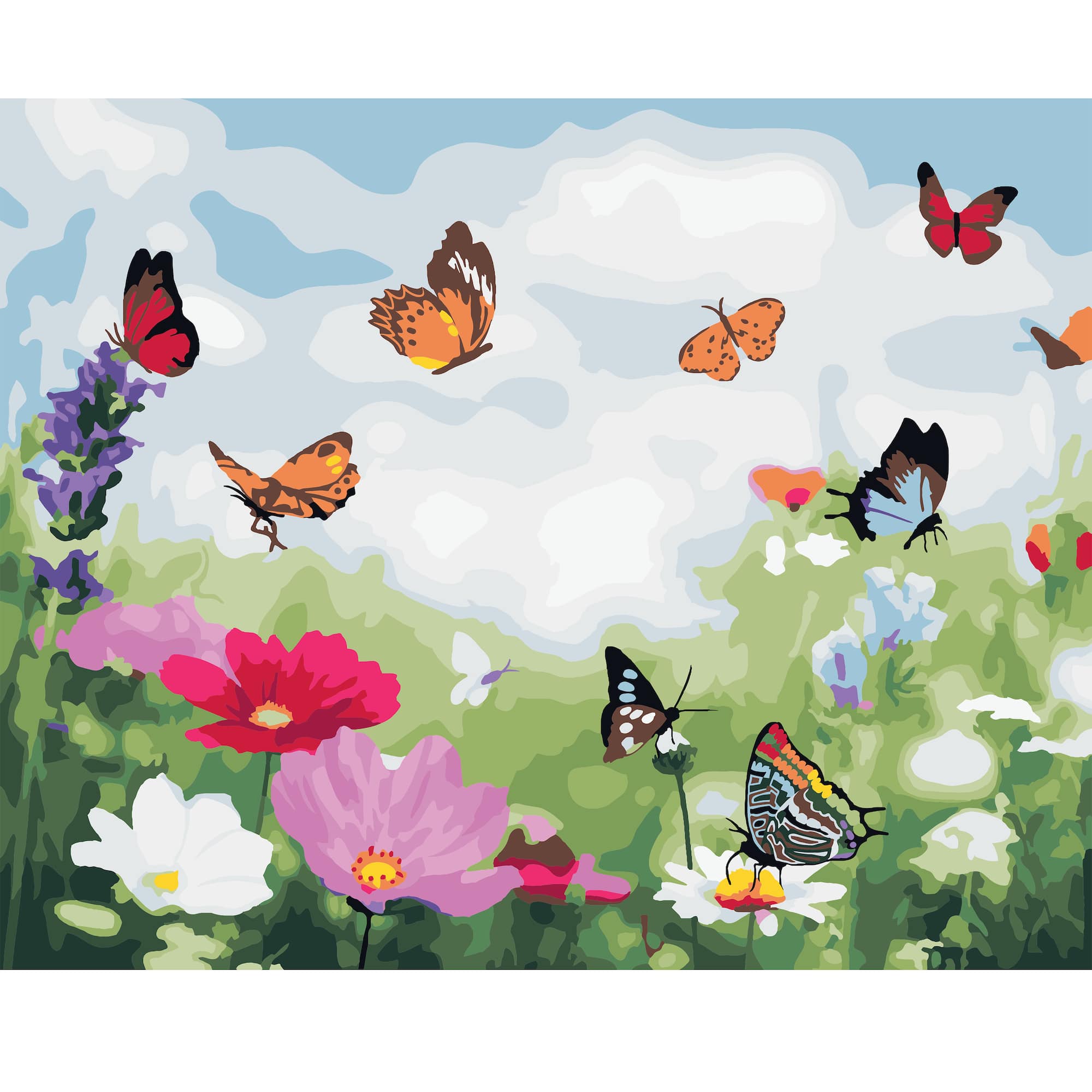 Butterfly Field Paint-by-Number Kit by Artist's Loft®